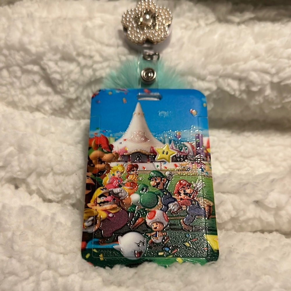 Colorful Character Lanyard Badge Holder